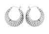 Sterling Silver 26mm x 27mm FacetedCreole Earrings