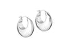 Sterling Silver 30mm Eletroform Hoop Earrings