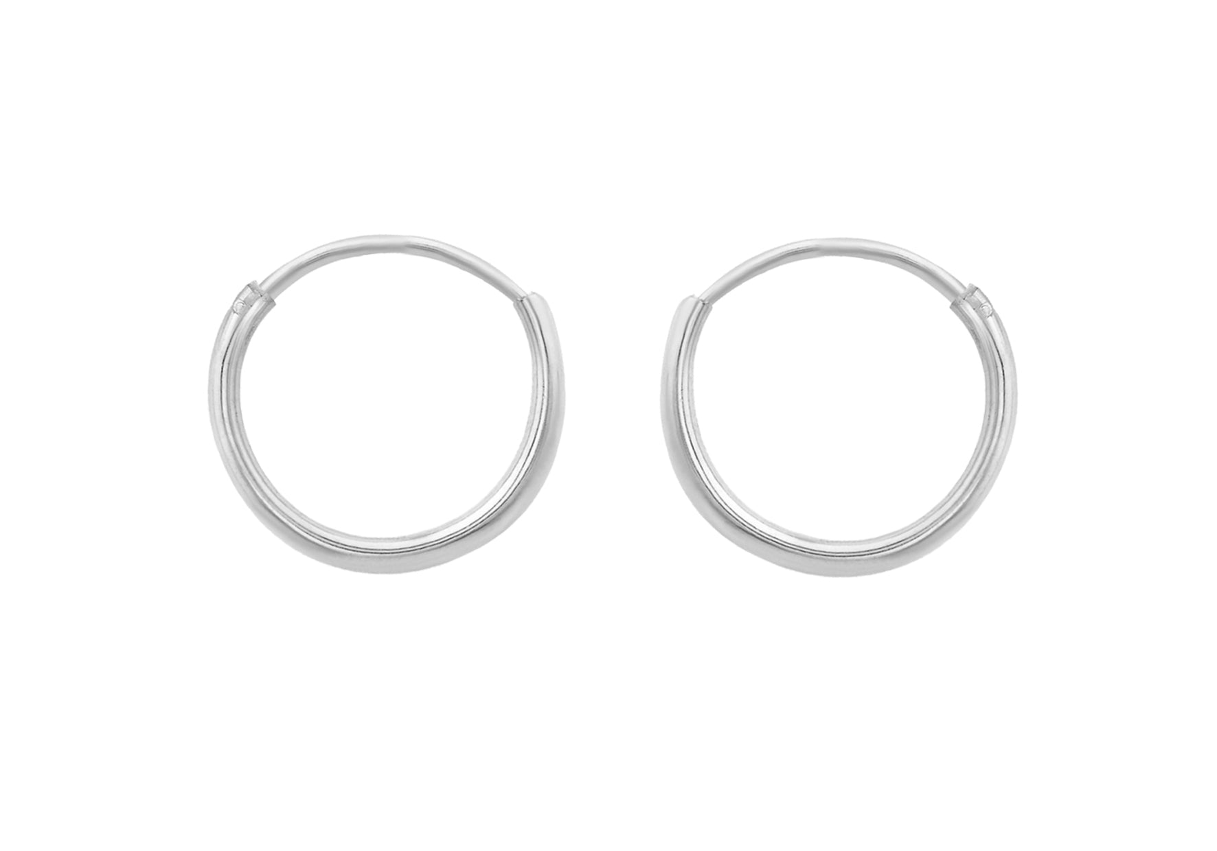 Sterling Silver 10mm Hinged Endless Hoop Earrings