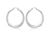 Sterling Silver 50mm Graduated Eletroform Creole Earrings