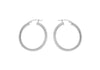 Sterling Silver 50mm Diamond Cut Hoop Creole Earrings