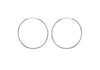 Sterling Silver 35mm Plain Hoop Earrings