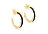 Yellow Gold Plated Sterling Silver Blue Glaze Twist Stud Earrings