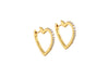 Sterling Silver White Zirconia Heart Earrings