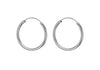 Sterling Silver 19mm Sleeper Hoop Earrings