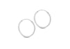 Sterling Silver 30mm Square-Tube Hinged Endless Hoop Earrings