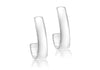 Sterling Silver Plain 3.8mm x 13mm Graduated Huggy Earrings