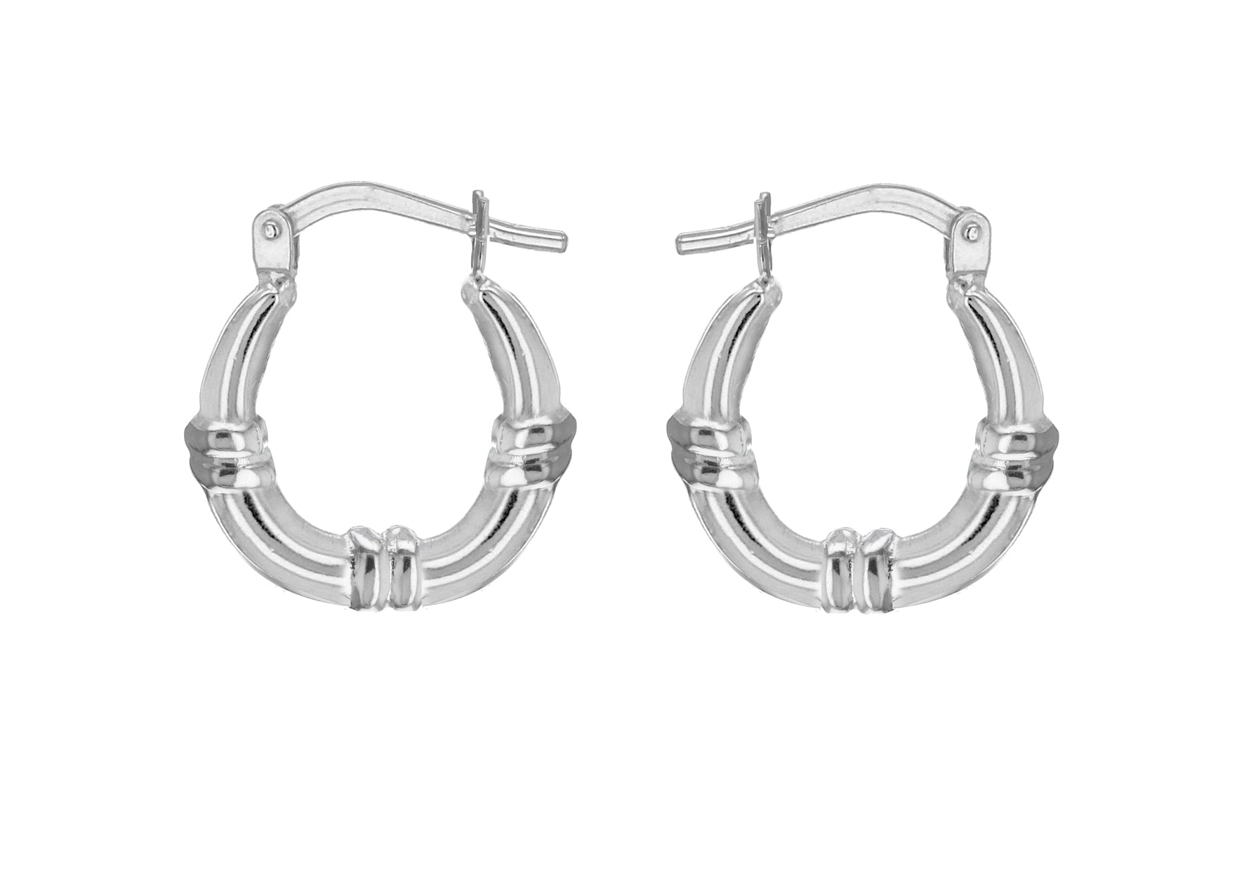 Sterling Silver 19.3mm x 20.5mm Triple-Knot Creole Earrings