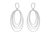 Sterling Silver Four Twisted Loops Drop Earrings