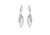 Sterling Silver Zirconia  Half Twist Drop Earrings