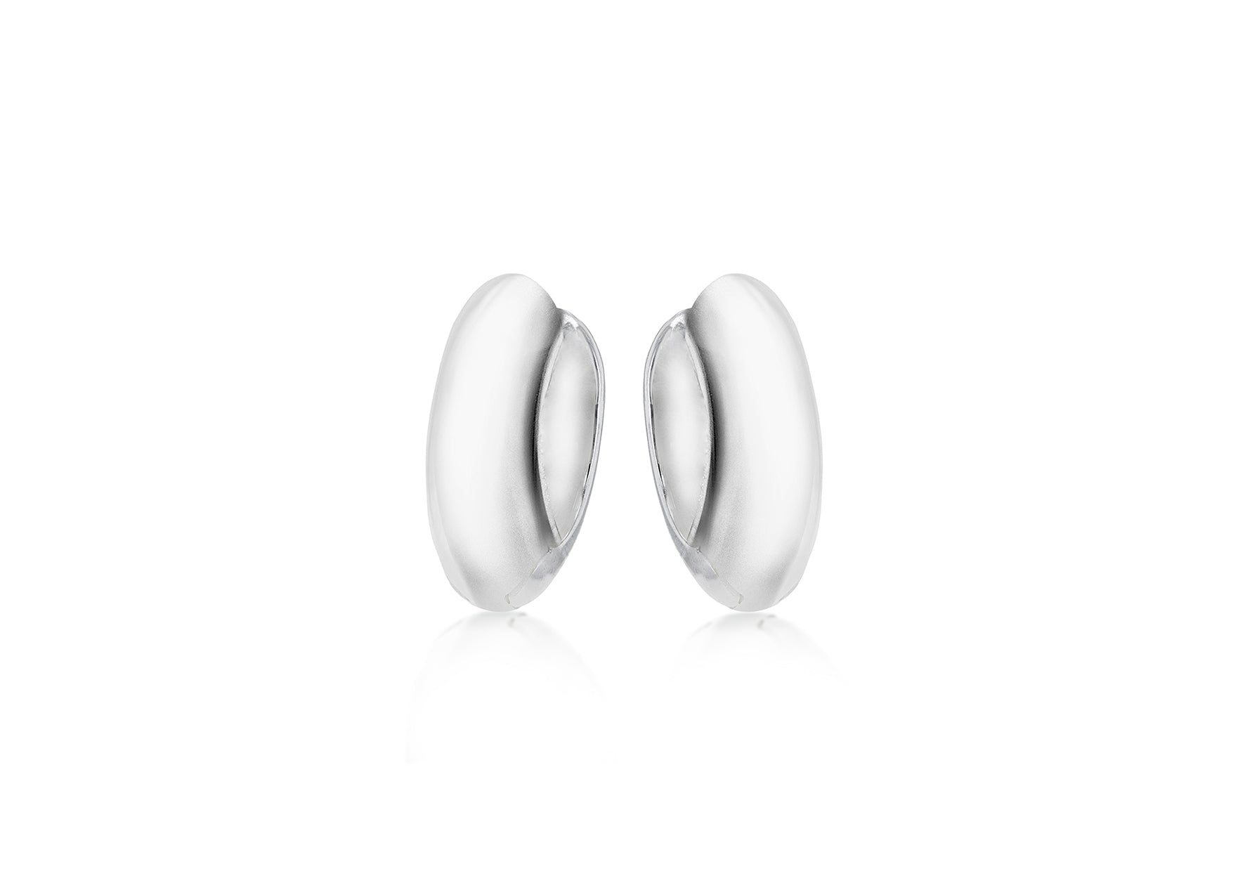 Sterling Silver Plain Hoop Creole Earrings