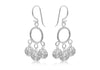 Sterling Silver Circle & Disc Drop Earrings 