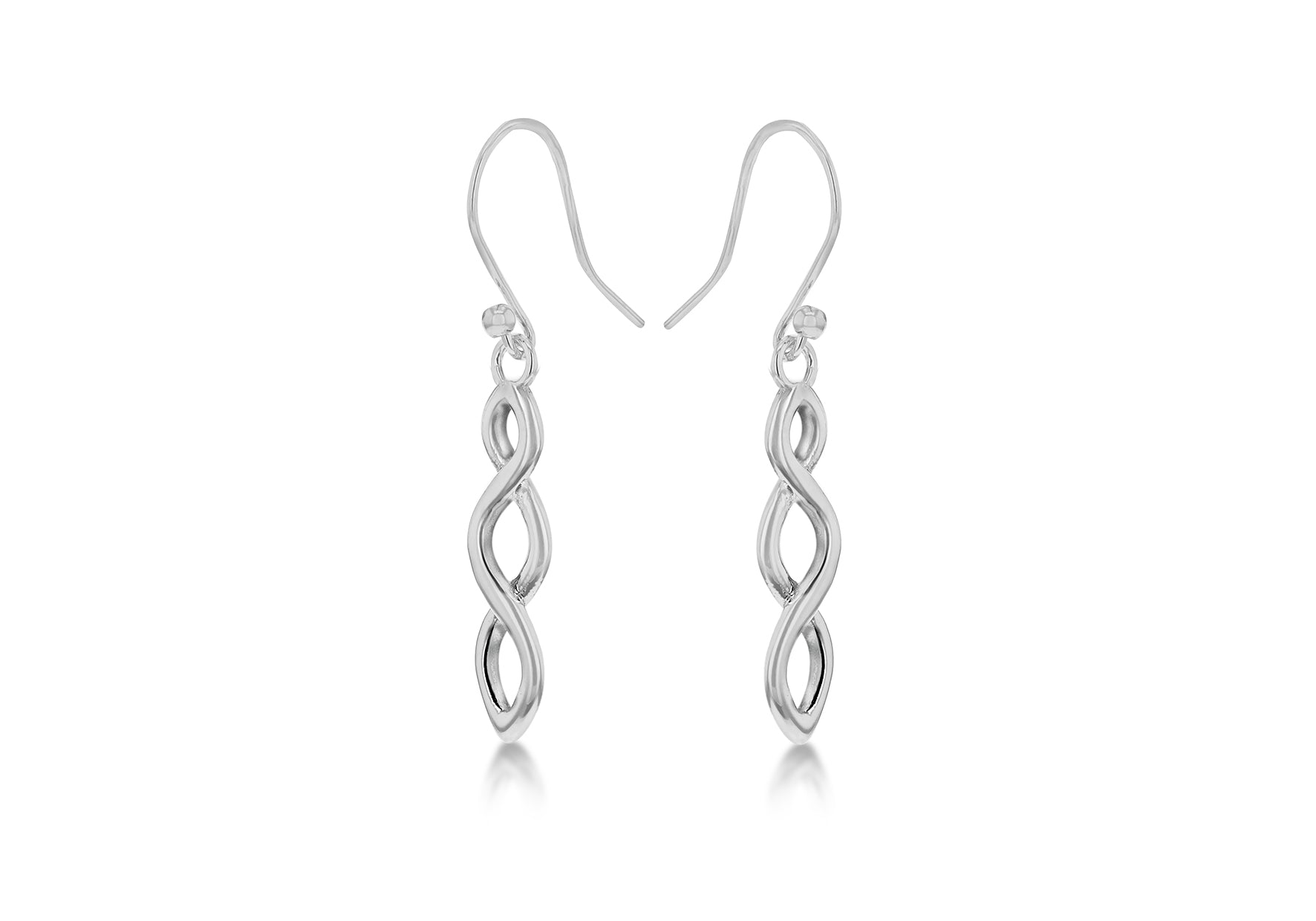 SILVER TWIST WIRE DROP ER9