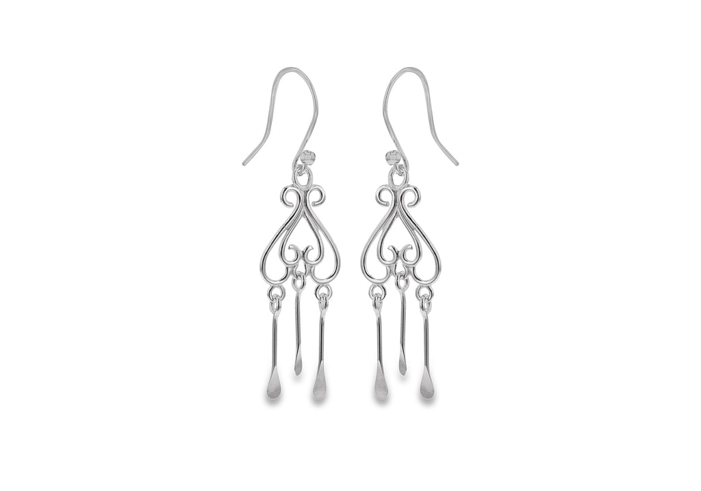 SILVER DOUBLE HEART WIRE ER9