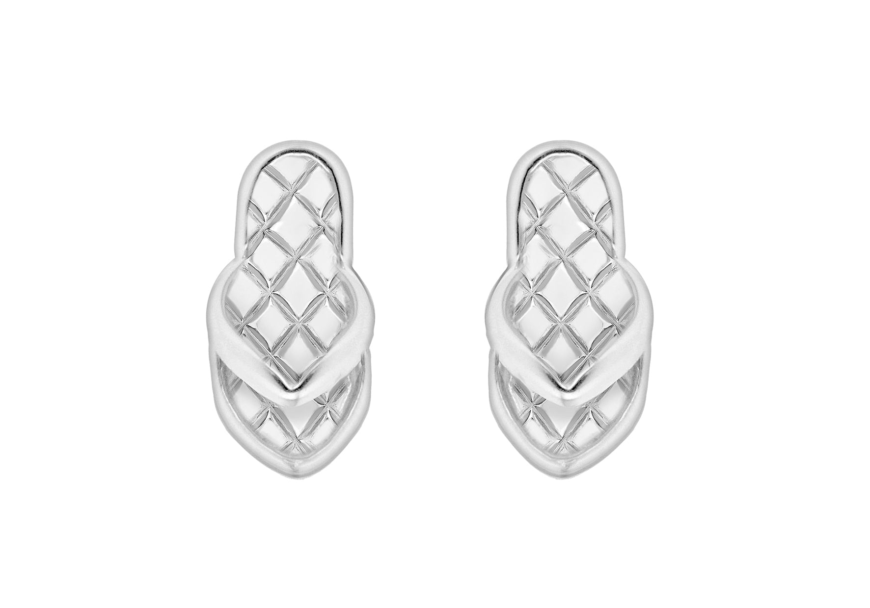 SILVER RHO FLIP FLOP STUD ER9