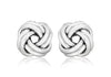 Sterling Silver 11mm Double Knot Stud Earrings