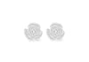 Sterling Silver 7mm x 7mm Rose Stud Earrings
