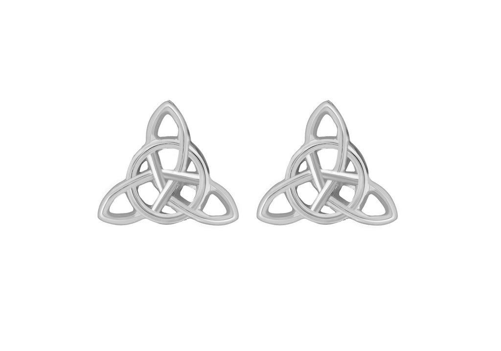 Sterling Silver 9mm x 8mm elti Triangle Stud Earrings