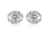 Sterling Silver 11mmx12.5mm Knot Stud Earrings