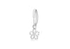 Sterling Silver Flower Drop Single Hoop EarRing