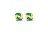 Yellow Gold Plated Sterling Silver Glazed Enamel Knot Stud Earrings