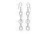 Sterling Silver Multi-Circle Drop Earrings 