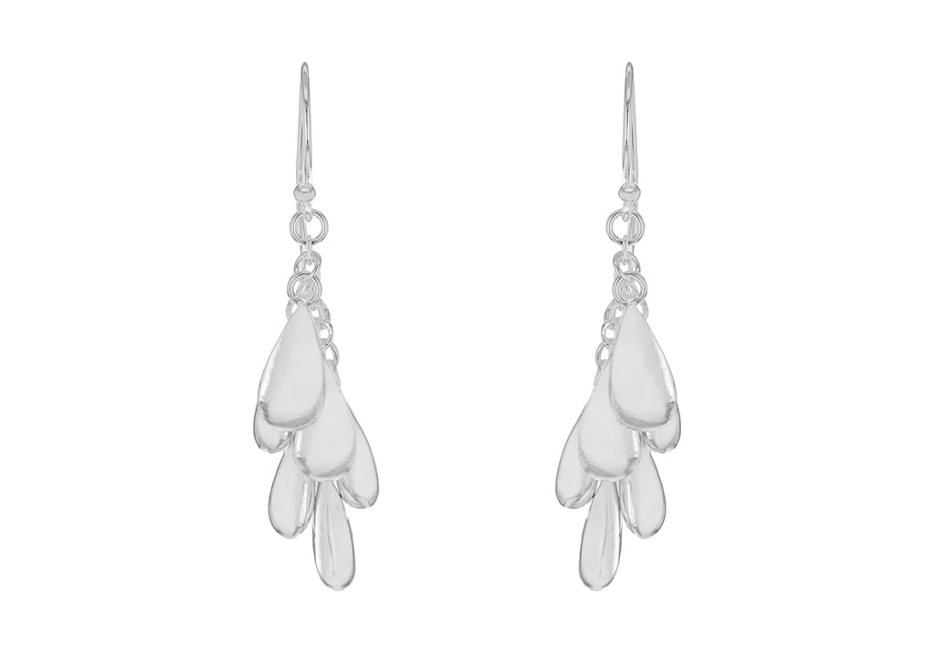 SILVER MULTI BEAD DROP EARRing