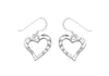 cSILVER CUTOUT HAMMERED HRT E/R