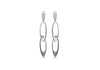 SILVER OVAL LINK RING DROP ER9