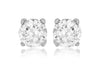 Sterling Silver 7mm Round Zirconia  Stud Earrings