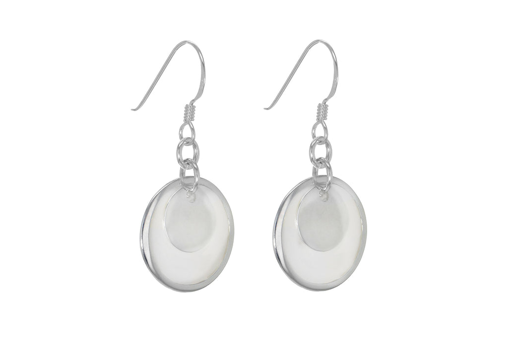 SILVER MOP & SIL Disc DROP ER9