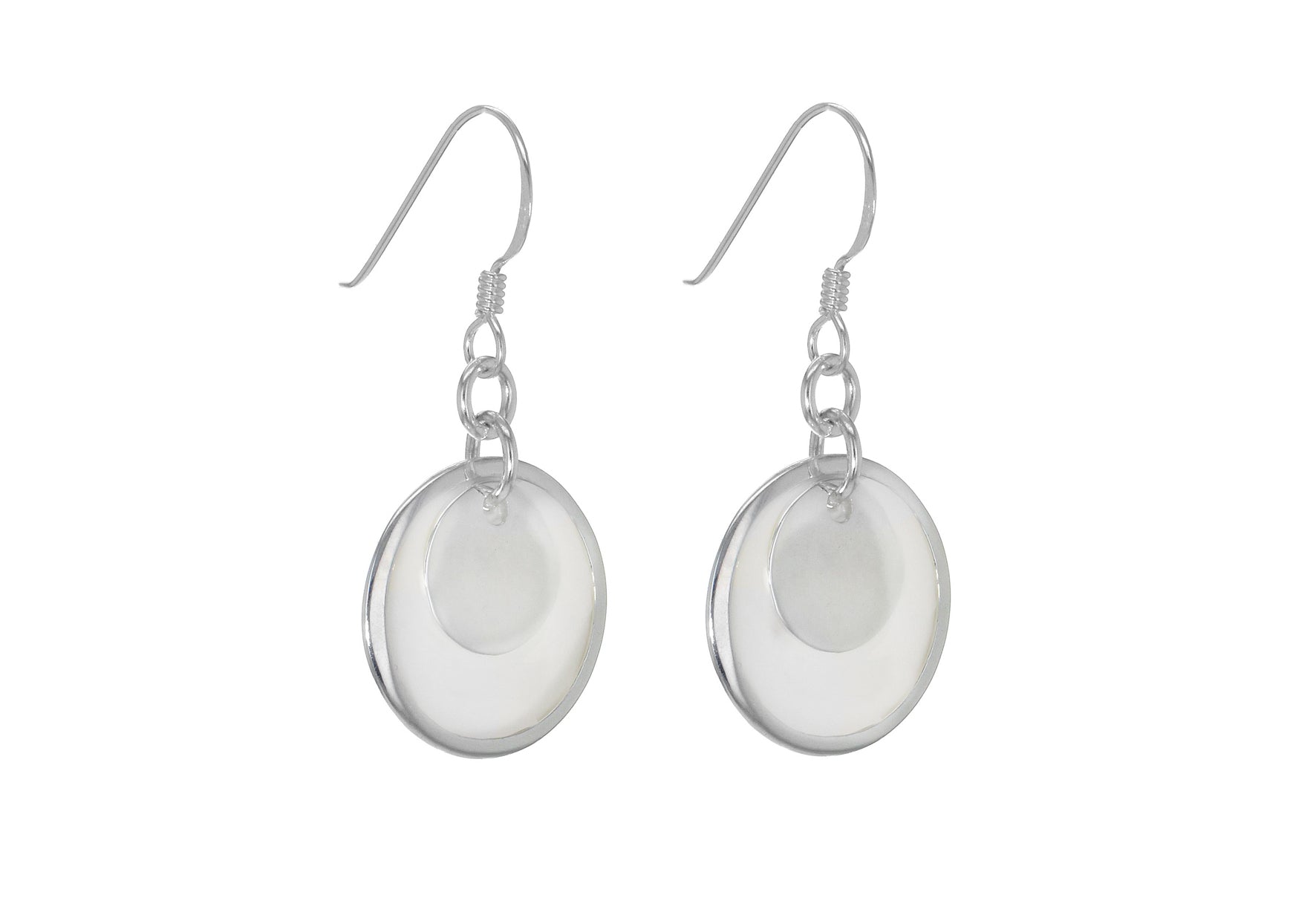 SILVER MOP & SIL Disc DROP ER9