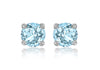 Sterling Silver Sky Blue Crystal Stud Earrings