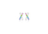 SILVER Zirconia  MULTI OL KISS EARR9