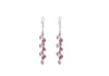 SILVER PINK STONE DROP EARRing