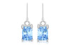 Sterling Silver Blue Zirconia  Drop Earrings