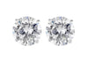 Sterling Silver Zirconia  10mm Stud Earrings