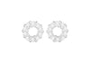 SILVER Zirconia  POLO STUD EARRing