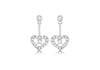 SILVER WHT Zirconia  1HEART ARROW ER9