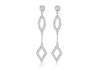 SILVER WHT Zirconia  MARQ+DIA DROP ER9