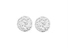 Sterling Silver Crystal Ball Stud Earrings