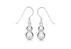 Sterling Silver Two Ball Drop Earrings
