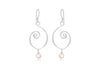 SILVER WIRE & PEAR DROP E/Ring