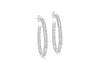 Sterling Silver Zirconia  Creole Earrings
