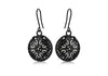 Sterling Silver Black & White Enamel Earrings