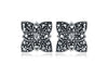 SILVER MARASITE Fancy  STUD ER9