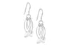Sterling Silver Crossover Bars Drop Earrings