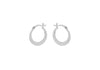 Sterling Silver Rhodium Plated 18.5mm x 19.7mm Twist Creole Earrings