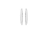 Sterling Silver Zirconia  Stone Set Bar Hook Earrings