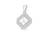 Sterling Silver Rhodium Plated Zirconia  Eiffel Tower Pendant